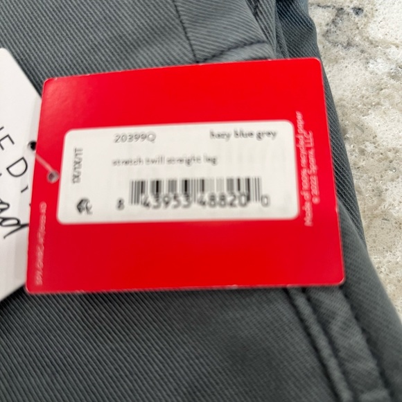 New Spanx Stretch Twill Straight-leg pants. Petite 1X. Hazy Blue Grey. - Picture 11 of 11